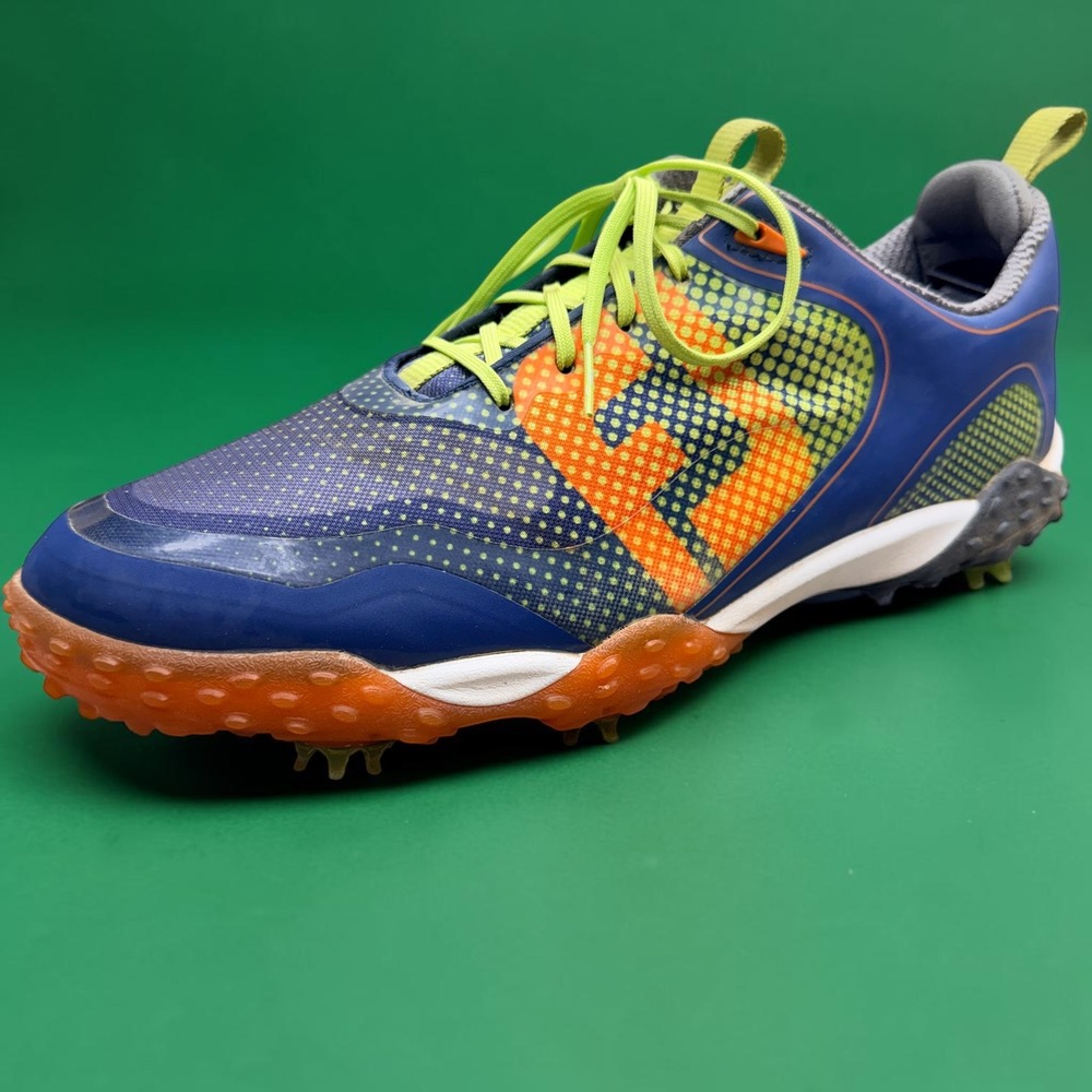 FootJoy Mens Freestyle 57332 Athletic Golf Shoes Navy Orange Lime Size 12M